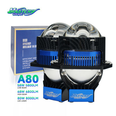 Masters A80 Lens LED-laser/Hi/Lo Beam 85W 8500 lumen 3-inch dubbele laserprojector